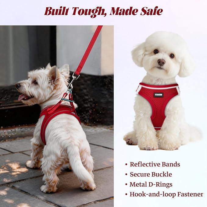 No Pull Dog Puppy Harness and Leash Set Reflective Mesh Vest XX-Small - Image 5