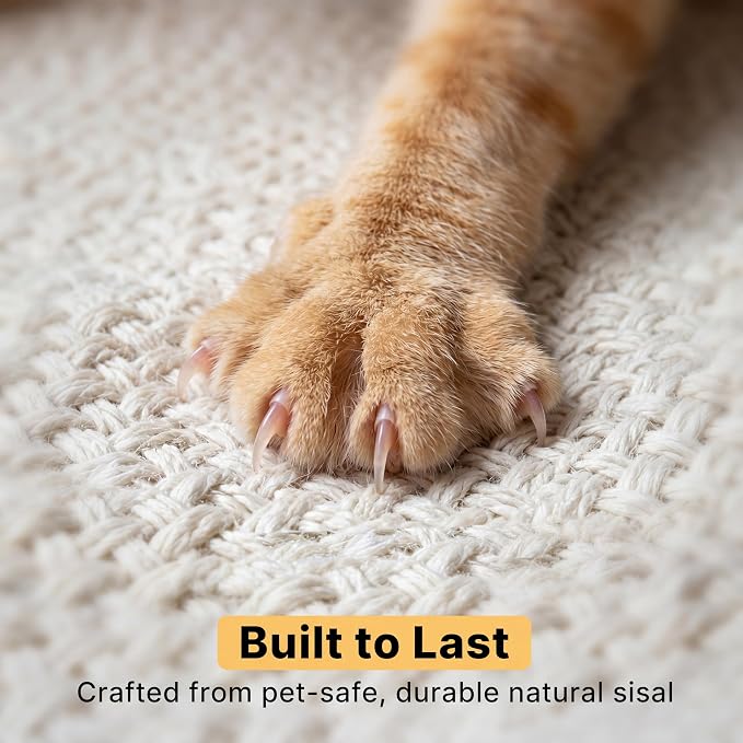 7-in-1 Cat Shelves for Wall, Cat Wall Furniture Set with Tunnel | Multi-Level Floating Cat Shelves for Space Saving, Solid Wood Cat Climbing System with Scratching Posts, Burlywood - Image 4