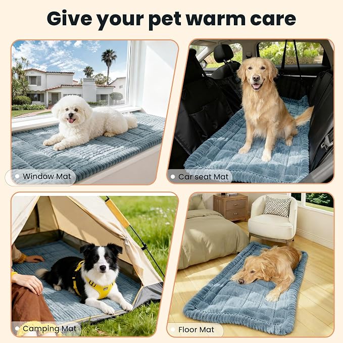 Couch Cover for Dogs Washable, Non-Slip Pet Couch Covers for Sofa, Fuzzy Dog Couch Cover Blanket, Thick, Soft, Plush Couch Cushion Covers for Sofa Protector (Blue Gray, 27.6" x 27.6"/70 x 70cm) - Image 6
