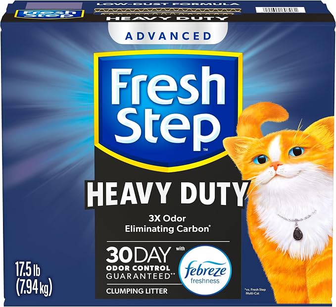 Fresh Step Heavy Duty Odor Block Advanced Multi Cat Clumping Litter with Febreze, 52.5 lb (Package May Vary),(17.5lb Pack x 3) - Image 14
