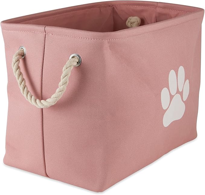 Bone Dry Pet Storage Collection Collapsible Bin, Rose, Medium Rectangle by BoneDry