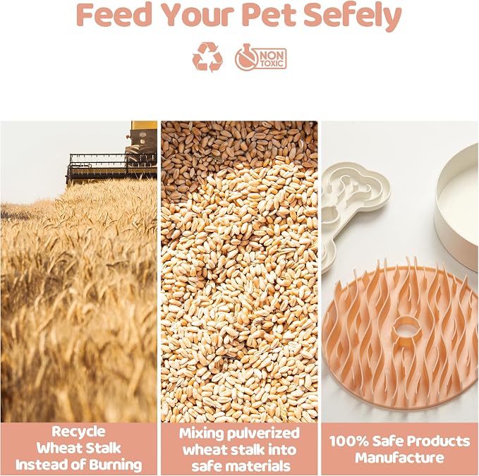 Puzzle Feeder Slow Feeder Dog Bowl for Large Dogs with Non-Slip Base - Adjustable Speed Design, Removable Puzzle Inserts & Dishwasher Safe, Pink - Image 8