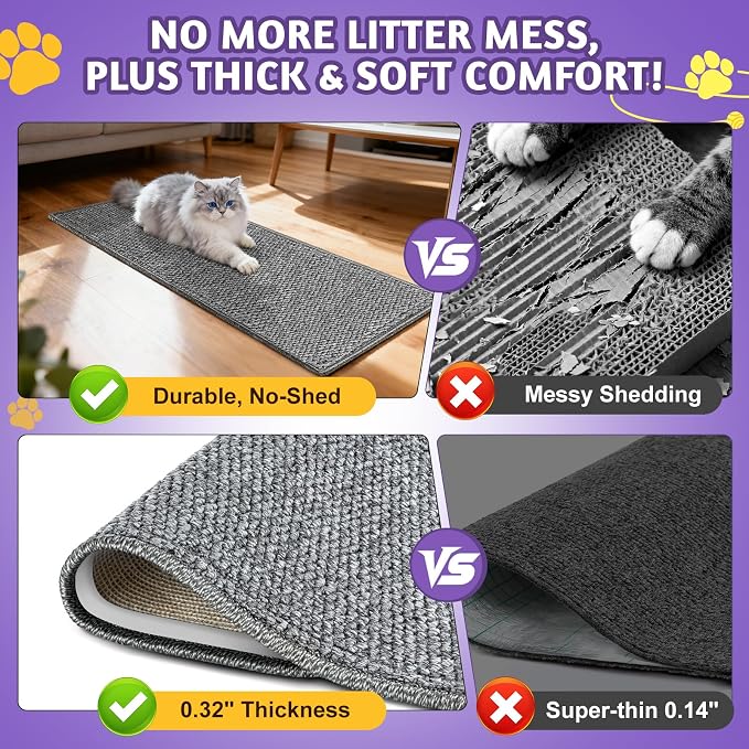 ENONCI Corner Cat Scratcher, 30x11.8 Furniture Furniture Protector Couches & Walls​ - Image 4