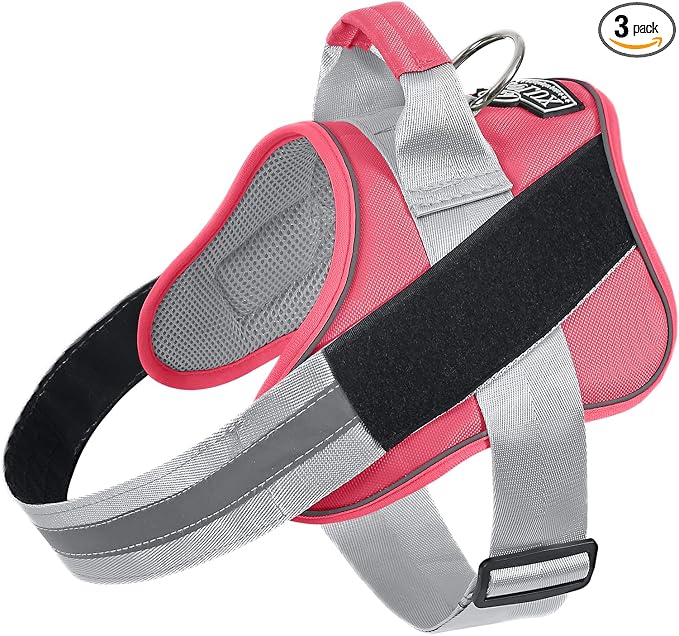 Dog Harness, No-Pull Reflective Dog Vest, Breathable Adjustable Pet Harness with Handle for Outdoor Walking - No More Pulling, Tugging or Choking by Bolux