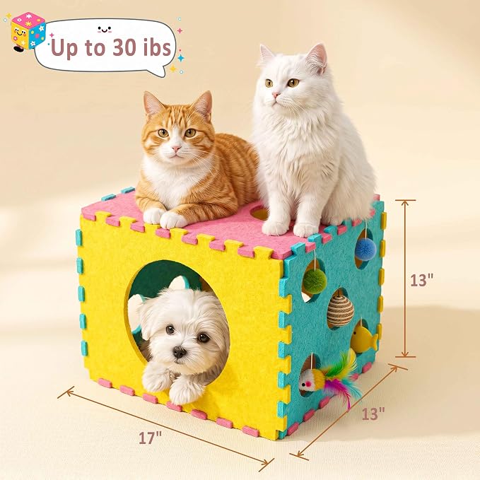 41 Pcs Interactive Cat Toys for Indoor Cats, Kitten Toys with Soft Pillow, Catnip Toys, Chew Rope, Feather Wand, Springs and Balls for Indoor Kittens - Image 7