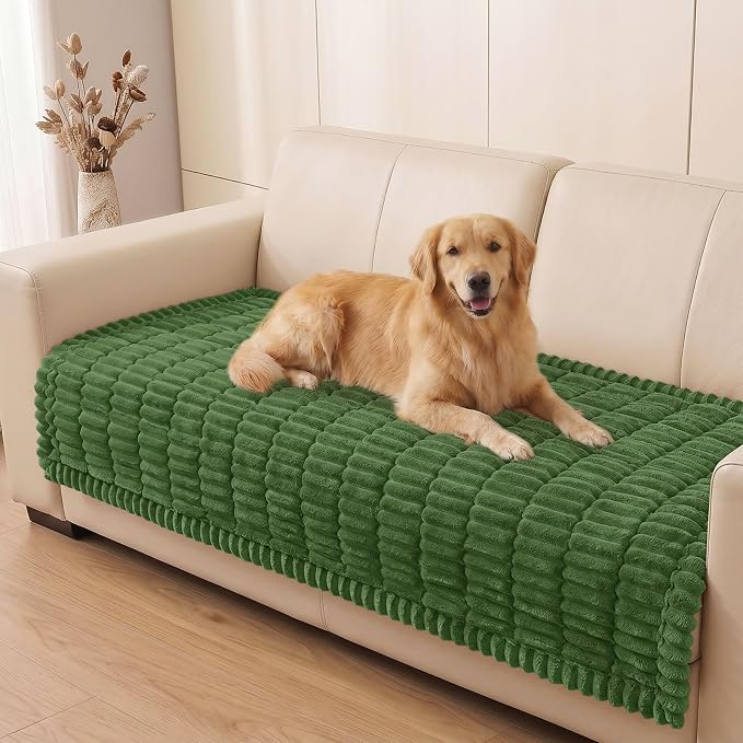 Smiry Couch Cover for Dogs, Non Slip Washable Sofa Protector for Pets | Soft Furniture Cover for Leather & Fabric Couches, Cozy Protect Against Fur, Dirt & Messes, Pet Friendly, 35.4"x88" by Smiry