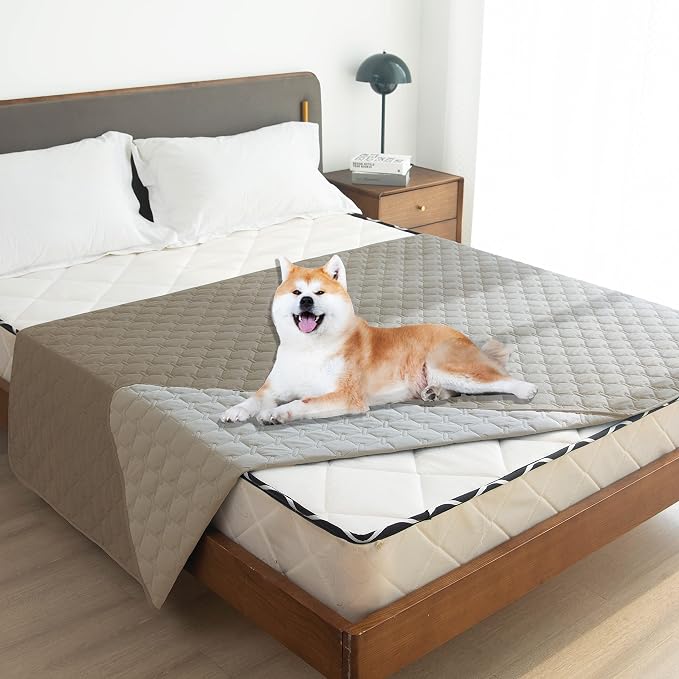 gogobunny 100% Double Sided Waterproof Dog Blanket Soft Pet Bed Cover Reversible Protect Furniture Couch Sofa Car for Puppy Large Dog Cat (Dark Stone/Light Stone, 82x102 Inch (Pack of 1)) - Image 7