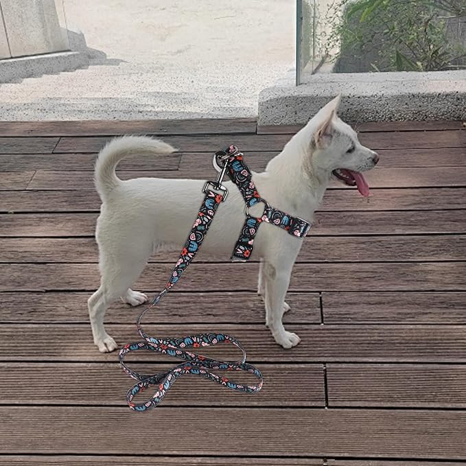 Dog Harness Leash Set Adjustable Heavy Duty No Pull Halter Harnesses for Small Medium Large Breed Dogs Back Clip Anti-Twist Perfect for Walking - Image 6