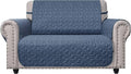 Ameritex Loveseat Cover Water-Resistant Quilted Furniture Protector with Back Nonslip Paws Slipcover for Dogs, Kids, Pets Loveseat Slipcover Stay in Place for Leather (Blue, 54'') by Ameritex