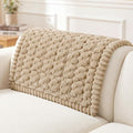 Smiry Non Slip Couch Covers for Dogs, Scratch Resistant Pet Sofa Protector | Machine Washable Soft Fuzzy Thick Furniture Cover for Sofa Loveseat Sectional Large Dogs, Khaki, 35.4" x 35.4" by Smiry