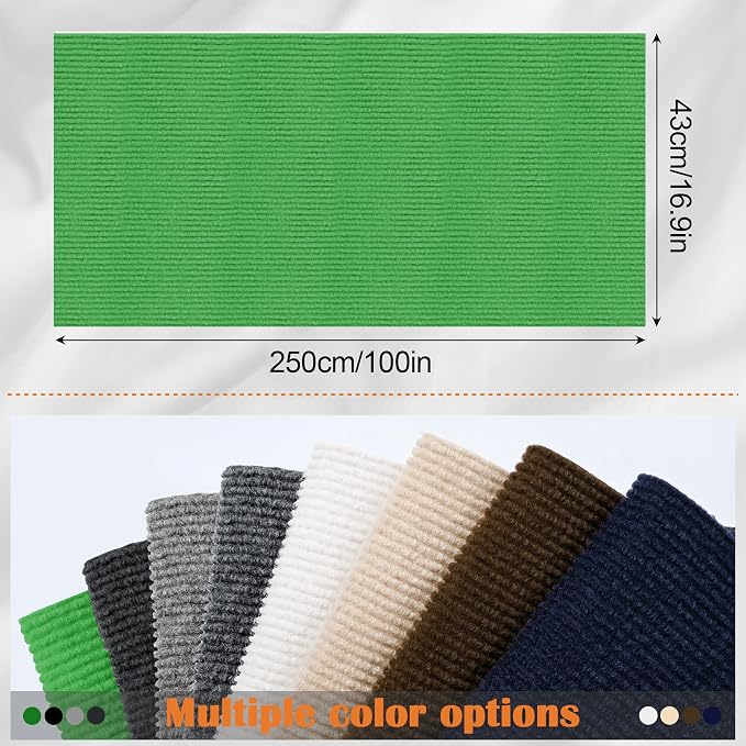 Cat Scratch Furniture Protector - 100" x 17" Trimmable Self-Adhesive Cats Claws Scratch Pads, DIY Cat Climbing Couch Protector for Scratch Post Cat Tree Replacement Indoor (Green) - Image 2