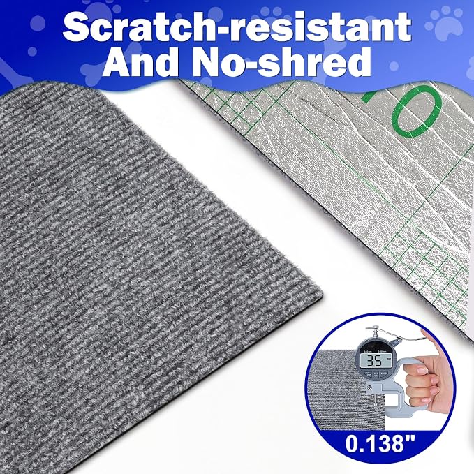 ENONCI 23.6x15.8 Cat Scratcher Mat, Self-Adhesive Cat Scratch Furniture Protector - Image 3