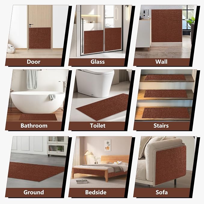 Cat Scratch Couch Furniture Protector,Trimmable Self-Adhesive Cats Claws Scratch Pads, Sisal DIY Climbing Couch Protector for Scratch Post Cat Tree Replacement Indoor(Brown, 78.7"x15.8") - Image 9