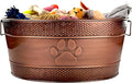 BREKX Copper Metal Dog Toy Storage Bin, Indestructible, Large | Toy Box, Blanket & Leash Organization • Handles by BREKX