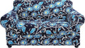 hyha Stretch Couch Cover, Sofa Covers for 2 Separate Cushion Couch Washable | Loveseat Cover, Floral Pattern, Printed, 3 Pieces, 2 Seater Furniture Protector with Elastic Bottom for Dogs, Pet Friendly by hyha