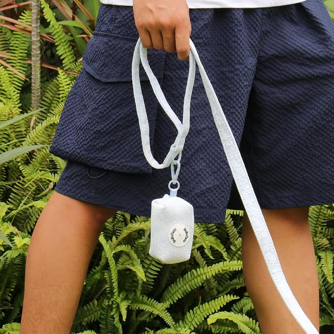 Morning Glory Dog Poop Bag Holder for Leash, Stylish Waste Bag Dispenser with Secure Clip, Durable Lightweight Dog Walking Accessory, Portable Poop Bag Carrier Fits Standard Rolls - Blue - Image 7
