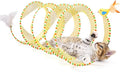 Potaroma Spiral Tunnel Cat Toy, Self Play Collapsible Spring Kitten Tunnel | For Indoor Cats, with Feather and Bell, 20 Inches Unfolded by Potaroma