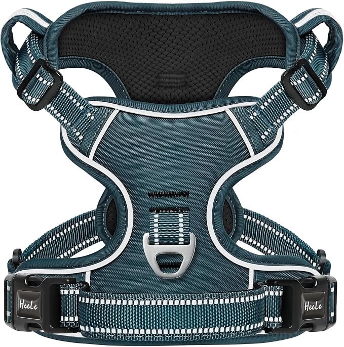 HEELE Dog Harness for Small Dogs No Pull Dog Vest Harness for Small Dog with Soft Padded Handle Reflective for Outdoor Training, Blackish Green, S | No Choke with Control Handle, Soft Breathable Padded Pet Vest, Adjustable, Reflective Front Clip Vest f... by HEELE