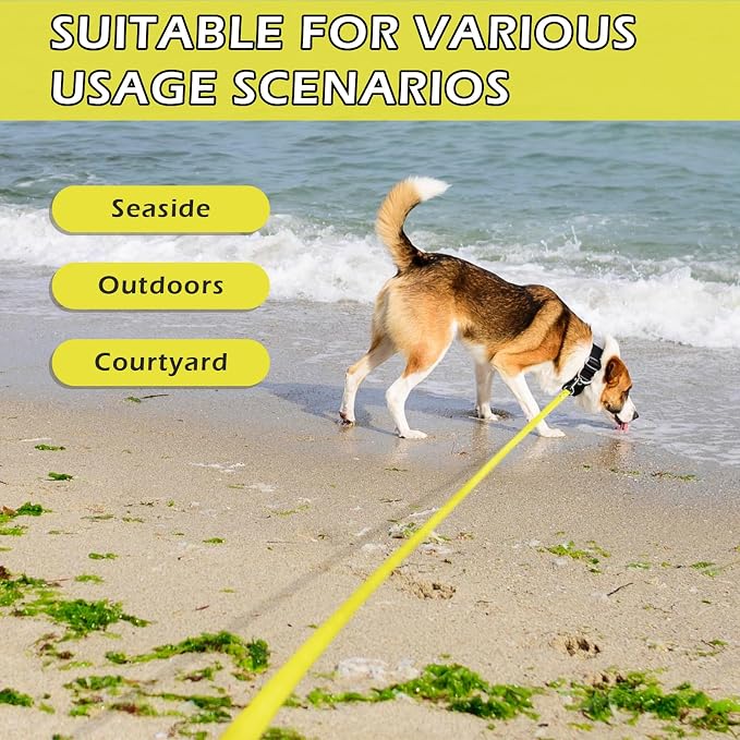 Wolfone Waterproof Dog Leash 33FT Long Line Training Lead for Dogs | Recall Leash for Dogs Heavy duty PVC coated leash with easy clean design tangle-free nylon core for outdoor training - Image 6