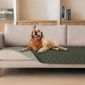 gogobunny 100% Double Sided Waterproof Dog Blanket Soft Pet Bed Cover Reversible Protect Furniture Couch Sofa Car for Puppy Cat Kids (Dark Olive/Light Olive, 30x80 Inch (Pack of 1)) by gogobunny