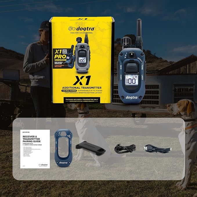 Dogtra X1 PRO Remote Transmitter Only [New Edition] Compatible with 280X, 1900X, ARC-X E-Collars, 3 Layout Modes, 12% Slimmer, 1/2 Mile Range, 100 Levels, IPX9K Waterproof, Boost, Safety Lock & Tone - Image 9
