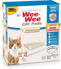 Four Paws Wee-Wee Cat Pads, Fresh Scent, 10 Count | Disposable litter box mats, great for under litter boxes, advanced odor control, fast absorption, litter tracking, 28" x 30" by FourPaws