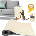 Cat Scratch Couch Protector, 90"x16" Trimmable Anti-Scratch with Grid Tape | Protect Couch from Cat Claws with Double Self-Adhesive Carpet, Great for Sofa & Indoor Wooden Furniture (Off White) by COCTN