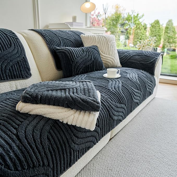 OTOB Pet Couch Covers for 3 Cushion Couch Sofa Washable Anti Slip, 1 Piece | Matcha Green, 27.6"x70.9", Soft Plush, All Seasons, Breathable, Modern, Wear-Resistant, Couch Cover for Dogs, Fade Resistant - Image 9