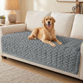 Smiry Non Slip Couch Covers for Dogs, Scratch Resistant Pet Sofa Protector | Machine Washable Soft Fuzzy Thick Furniture Cover for Sofa Loveseat Sectional Large Dogs, Grey, 43" x 82.7" by Smiry