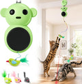 Interactive Cat Toys with Automatic Feather Flying Bird for Bored Adult Cat | Catpick toy Doorway Hanging Feather Toys for Indoor Cat & Kitten, Electric Smart Wand Toys for Exercise &Enrichment, Green by Unknown