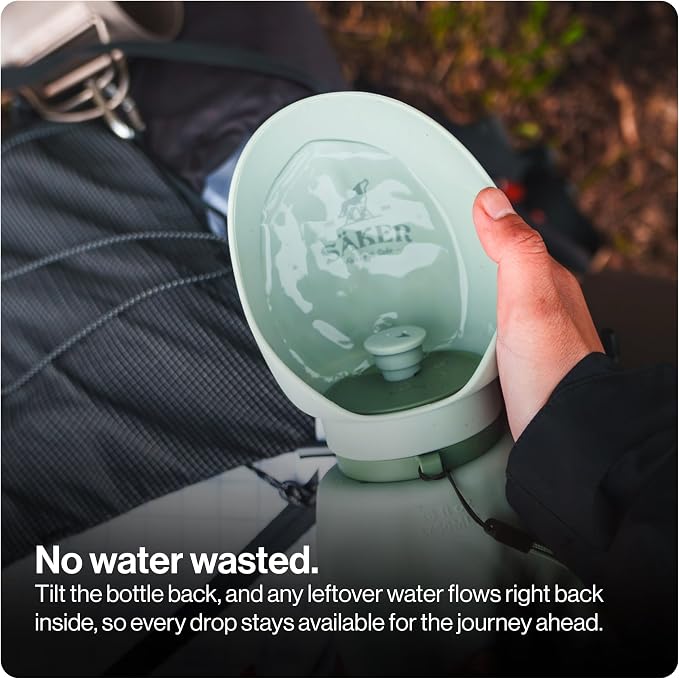 SÄKER Portable Dog Water Bottle, Collapsible Water Bottle for Dogs Perfect for Walking, Hiking and Outdoors | Works as a Portable Water Bowl | Designed in Montreal - 750ml - Image 4
