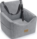 JOEJOY Dog Car Seats for Small Medium Dogs Under 35lbs, Dog Booster Seat with Detachable Washable Cover and Cushion, Memory Foam Pet Car Seat with Safety Belt and Storage Pockets (LG) by JOEJOY