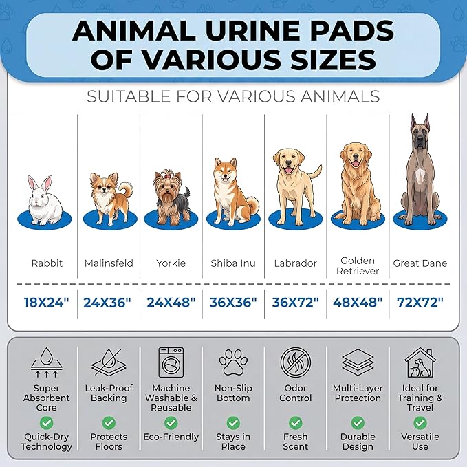 Washable Pee Pads for Dogs,Great Urine Absorbent Reusable Puppy Training Pads,Waterproof,Leak-Proof & Non-Slip Potty Pads for Whelping,Crate,Playpen,Bed.(Colorful Day,24"x36") - Image 4