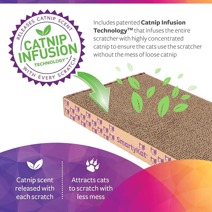 SmartyKat Scratch Up Corrugated Hanging Cat Scratcher, Catnip Infusion Technology - Brown, Single Wide, (Pack of 6) - Image 6