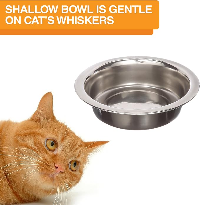 Neater Pet Brands Neater Feeder Deluxe Mess Proof Cat Bowls Elevated, Made in USA, No Spill Raised Bowls for Indoor Cats, Stainless Steel Food and Water Bowl Set, Pet Dish Feeding Station, Aquamarine - Image 6