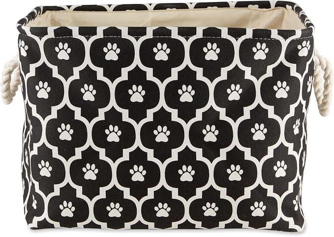 Bone Dry Pet Storage Collection Lattice Paw Print, Black, Small Rectangle - Image 4