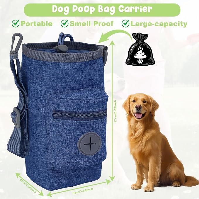 Dog Poop Bag Holder for Walking with Waste Bag Dispenser | Portable Wearable, Clip Easy-Attach to Leash/Harness/Waist, Storing Used Doggie Waste Bags Without Spills - Image 4