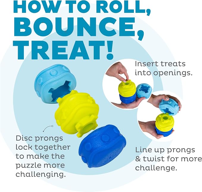 Outward Hound Treat Locking Discs Dog Treat Dispenser Puzzle Toy - Image 3