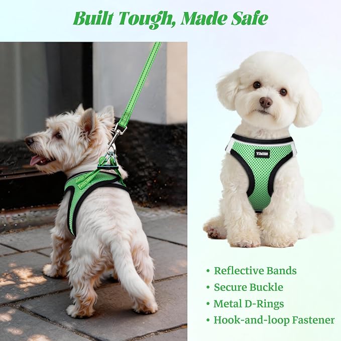 No Pull Dog Puppy Harness and Leash Set Reflective Mesh Vest Medium - Image 5