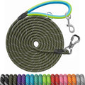 NTR 50FT Long Dog Leash with 2 Swivel Hooks, Reflective Threads and Comfortable Padded Handle, Training Leash Lead for Walking, Hunting, Camping, Backyard for Small Medium and Large Dogs by NTR