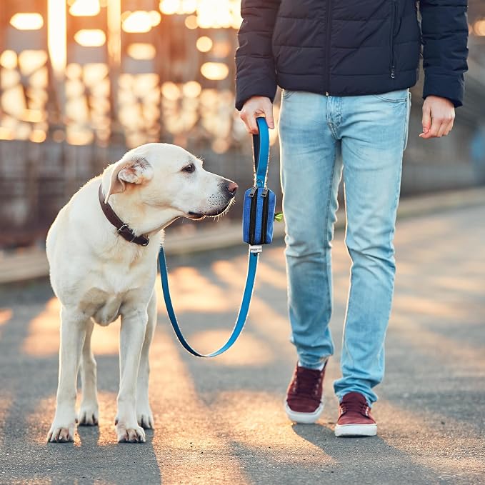 Dog Poop Bag Holder for Leashes and Treat Holder with 2 Waterproof Pouches | Poop Bag Dispenser for Pet Waste Bags and Walking Accessories + 1 Free Roll - Image 4