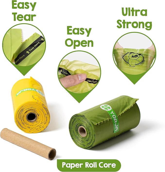 Dog Poop Bags Rolls, 720 Pet Waste Bags, 100% Leak Proof Extra Thick and Strong Corn Starch Blend - Image 2