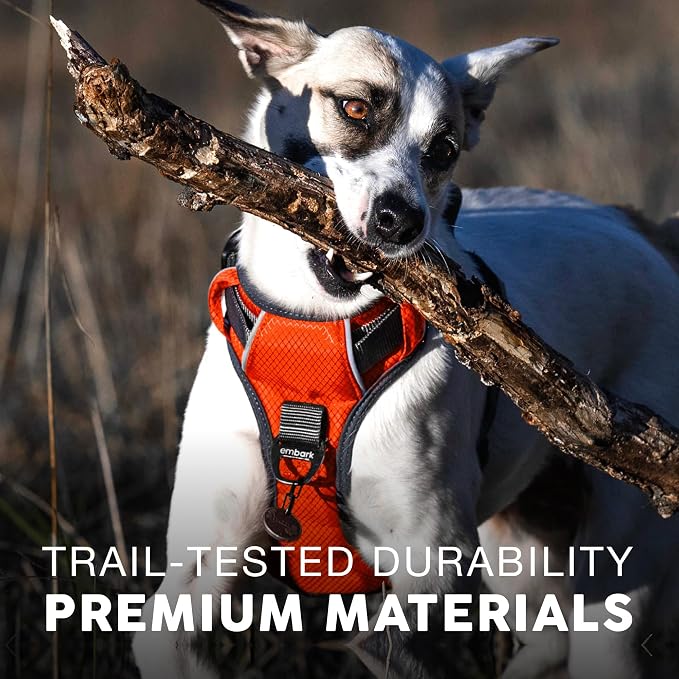 Embark No Pull Dog Harness, Reflective Adjustable Training Vest, No Choke | Adjustable straps fit all dog breeds with sturdy hooks; 360° reflective trim, soft padded Harness Design for All Dogs - Image 5