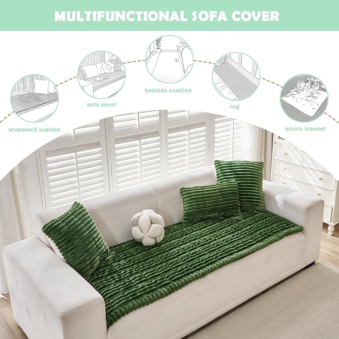 ZQFFB Couch Cover for Dogs Washable Non-Slip Pet Friendly Sofa Protector | Multiple Sizes Dog Blanket Fit Sectional Sofas & Loveseats, Prevents Pet Hair, Scratches & Stains - Image 3