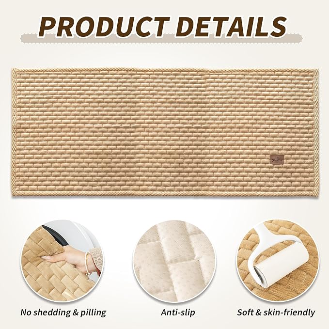 Couch Covers for Dogs Washable, Velvet Dog Couch Cover Protector, Fuzzy Plush Pet Sofa Cover for 3 Cushion Couch, Sofa Covers for Pets(1PC,Light Brown,27.6"x82.7",3 Seater Sofa Pad Cover) - Image 3