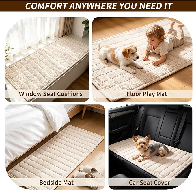 Couch Covers for Dogs, Non Slip Washable Pet Couch Covers for Sofa | 27.6”x27.6” Beige White Soft Velvet Sofa Covers for Arm rest Backrest, Couch Protect Against Pet Hair, Scratches & Stains - Image 6