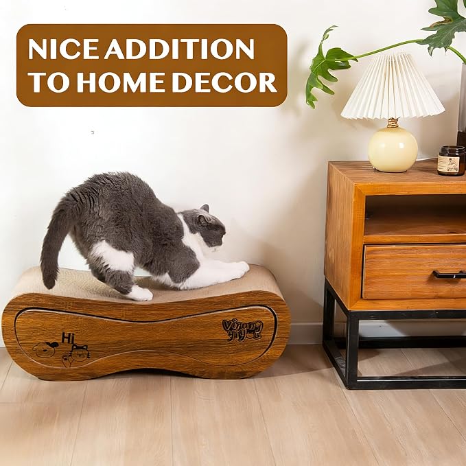 Cat Scratcher, 2 in 1 Cardboard Cat Scratchers for Indoor Cats Scratch Pad | Pet Cat Supplies for Scraching & Napping & Hiding, as Scratching Post Couch Lounger Bed Furniture Protector, XLarge 34.2 Inch - Image 5