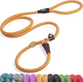 Fida Durable Slip Loop Lead for Large, Medium Dogs, 6 FT x 1/2" Heavy Duty, Comfortable Strong Rope, No Pull Pet Training Leash with Highly Reflective, Orange by Fida
