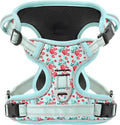 Timos Dog Harness, Front Clip No Pull Medium Sized with Handle, Cyan, M | No Choke, Adjustable Reflective Soft Padded, Quick Release 3 Buckles, Easy On & Off, Front & Back 2 Clips for Outdoor Walking by Timos