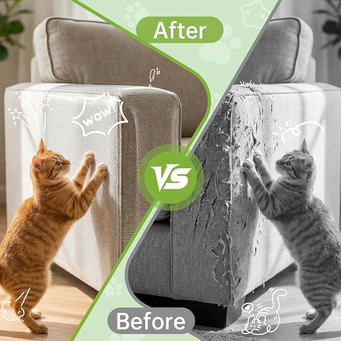 Anti-Cat Scratch Furniture Protector, Single-Sided Sticky Couch Protector for Cats,Flexible Cat Scratch Furniture Protector,Cat Scratch Furniture Protector,Cat Accessories for Doors(196.85" x 15.75") - Image 6